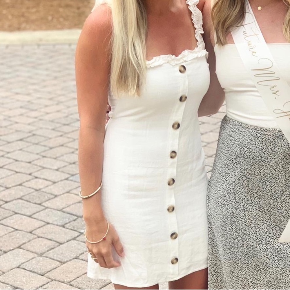 White mini dress